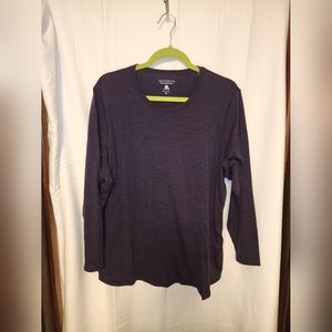 Merino wool plus size base layer long sleeve shirt